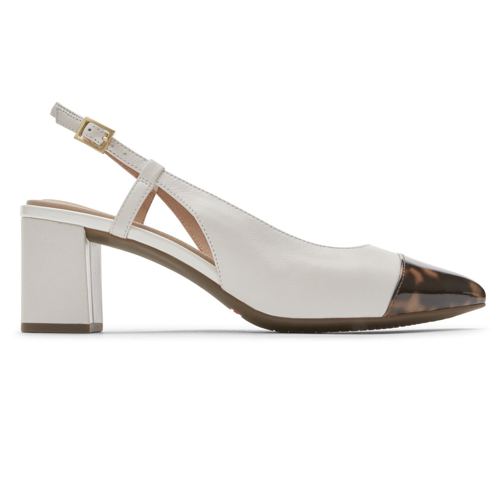 Slingback Rockport Mulher Branco - Total Motion Salima Posted - 83574RWIV